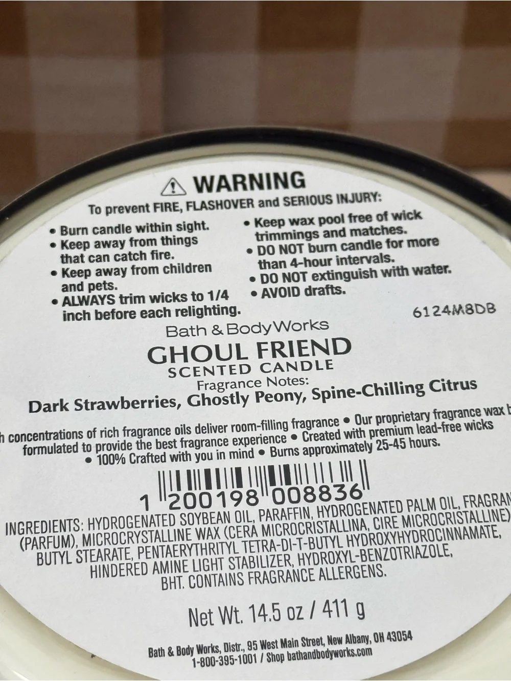 NEW B&BW Ghoul Friend 3 wick candle